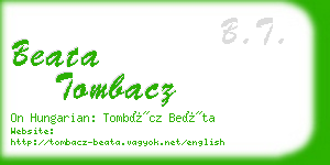 beata tombacz business card